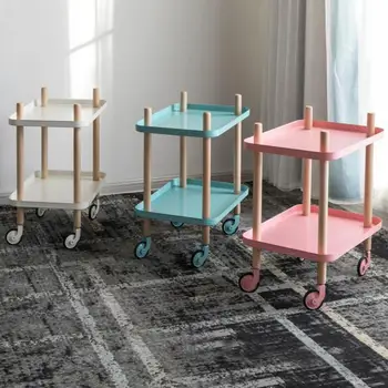 

Nordic racks trolley home living room coffee table bedroom kitchen storage multifunctional metal trolley