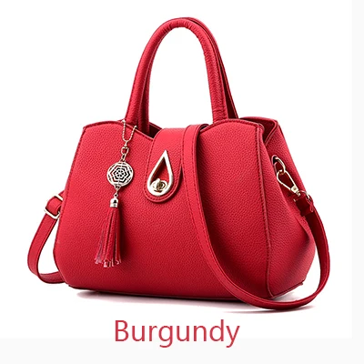 LANZHIXIN Luxury Large Capasity Leather Bag for Women Simple temperament Fashion handbag tassel Crossbody Bags Shoulder Bags