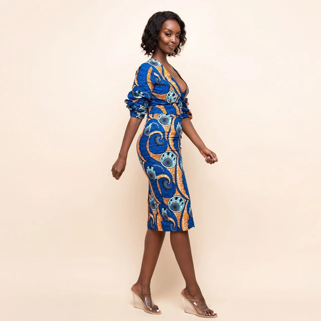 Adaeze V-Neck Slim Fit Pant Dress - Image 4