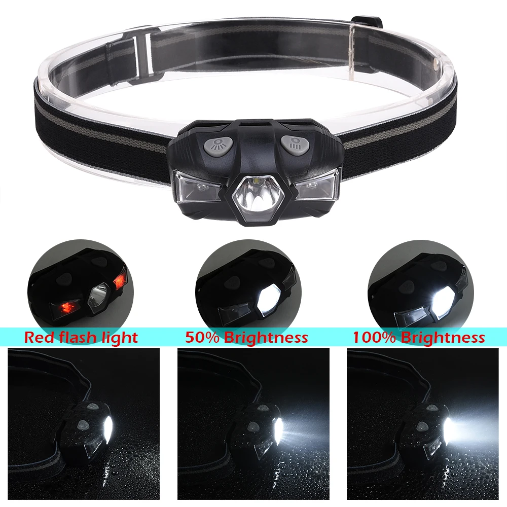 Protable LED Child Safety Headlight Running lamp IP67 Waterproof LED Headlamp 1X AA Battery Operated Sporting Headlamp D35