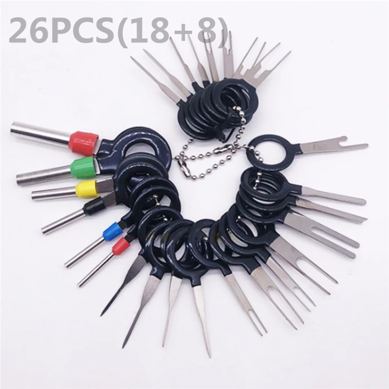 70 pcs/set Car Terminal Removal Tools Car Electrical Wiring Crimp Connector Pin Extractor Kit Auto Car Repair Hand Tool Plug Key