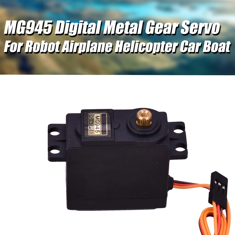 

MG945 Digital Metal Gear Servo 12kg High Torque for RC Airplane Helicopter Robot