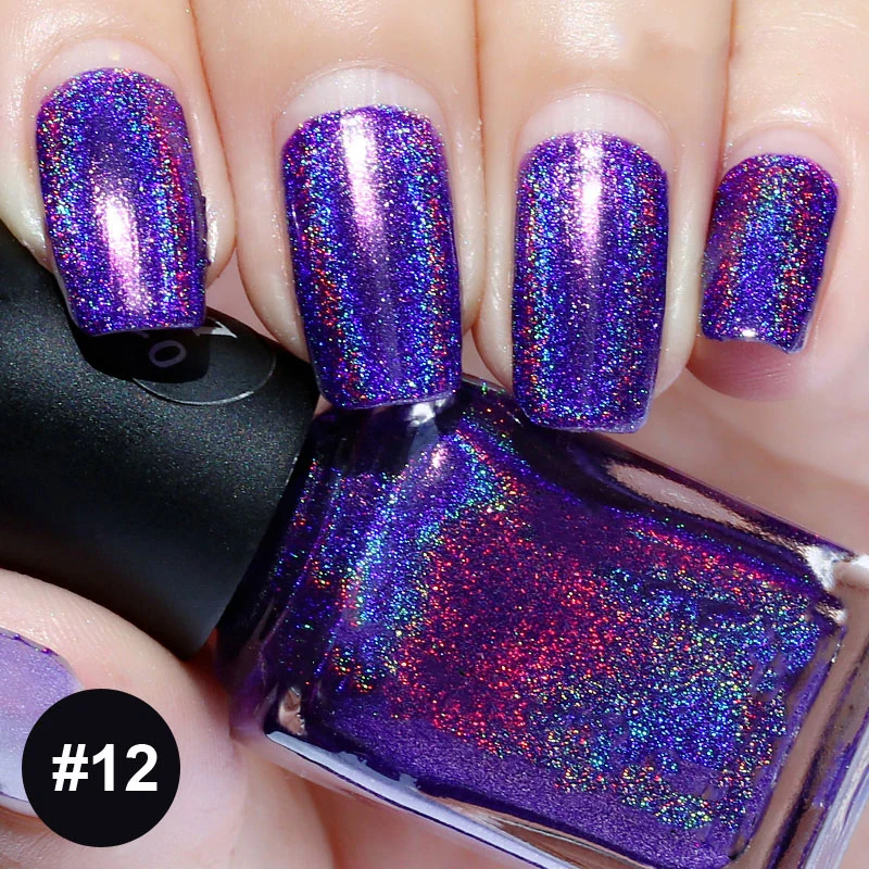 Высокое качество 6 мл Металл лазерный голографический лак цветной эффект голограммы лак для ногтей Блеск украшения Красота