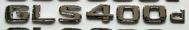shiny silver Без Каблука шрифт Эмблема Для Mercedes A220d C220d C350d CLA180d CLS350d E200d E350d - Цвет: shiny silver