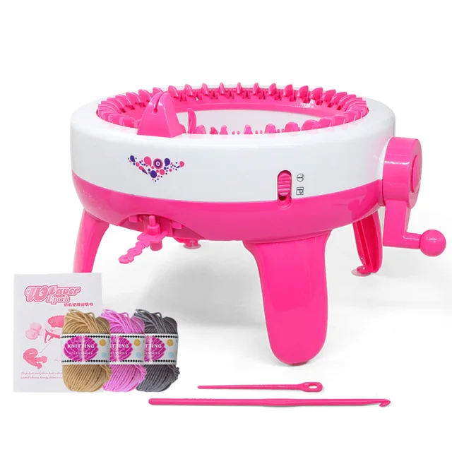 40Needle Big wool DIY Big Hand Knitting Machine Weaving Loom knit for Scraf Children Learning Toy Knitting Threader Sewing Tool Classic colors nobox
