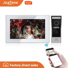 Jeatone – visiophone avec écran de 7 pouces, wi fi, Tuya IP, sonnette vidéo, système de contrôle d'accès pour Villa et appartement avec détection de mouvement
