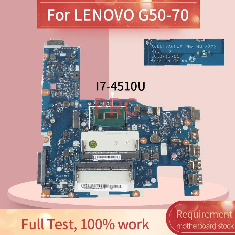 ACLU1/ACLU2 NM A272 для LENOVO G50 70 I7 4510U 15 дюймовый ноутбук материнская плата DDR3L
