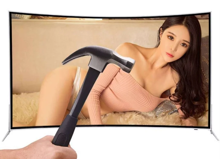  60'' inch curved lcd monitor and youtube playstore wifi ipTV Android 7.1 RAM 1.5G ROM 8G DVB-t2 sma