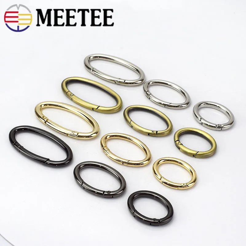 Meetee 5pcs 25/29/37/54mm Oval Ring Openable Leather Bag Belt Strap Dog Chain Buckles DIY Snap Clasp Clip Trigger Accessories | Дом и сад