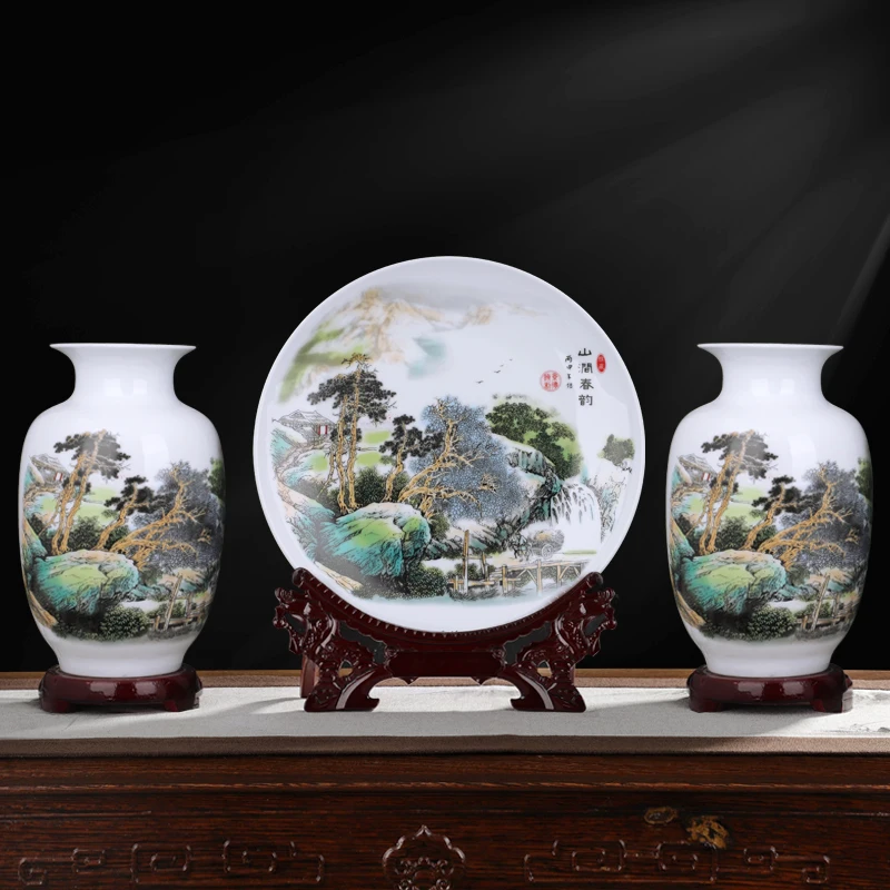 Керамическая ваза Jingdezhen новый домашний декор в китайском стиле для гостиной