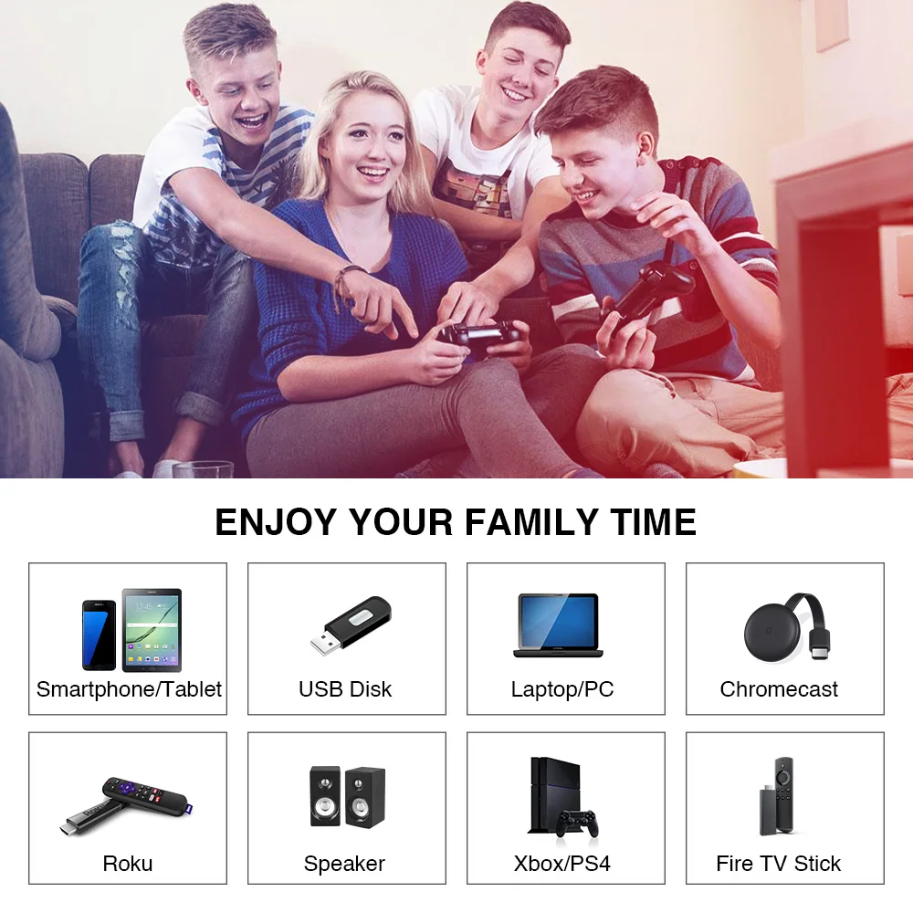 Proyector de cine en casa, dispositivo Full Hd, resolución de 2021 P, Miracast, vídeo Led 720: 1, relación de contraste, envío gratuito, 8000 - Imagen 6