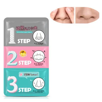 

Blackhead Remover Shrink Pores Nasal Paste Deep Cleaning Nose Masks 3 Steps Kit Facial T area Care Maquiagem