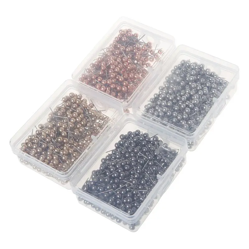 Push Pins 400 PCS Map Tacks Push Pins with Round Plastic Head and Steel Point Thumb Tacks Pin Office School