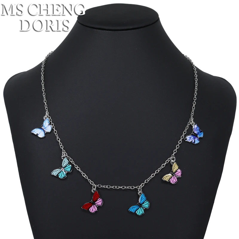 Милые миленькие в японском стиле (Каваий) бабочка колье-чокер Harajuku Стиль ожерелье