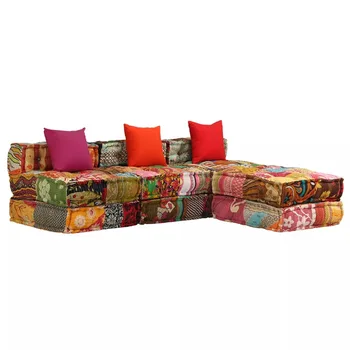 VidaXL-sofá Modular de 180cm, cómodo, sofá combinado con 3 almohadas