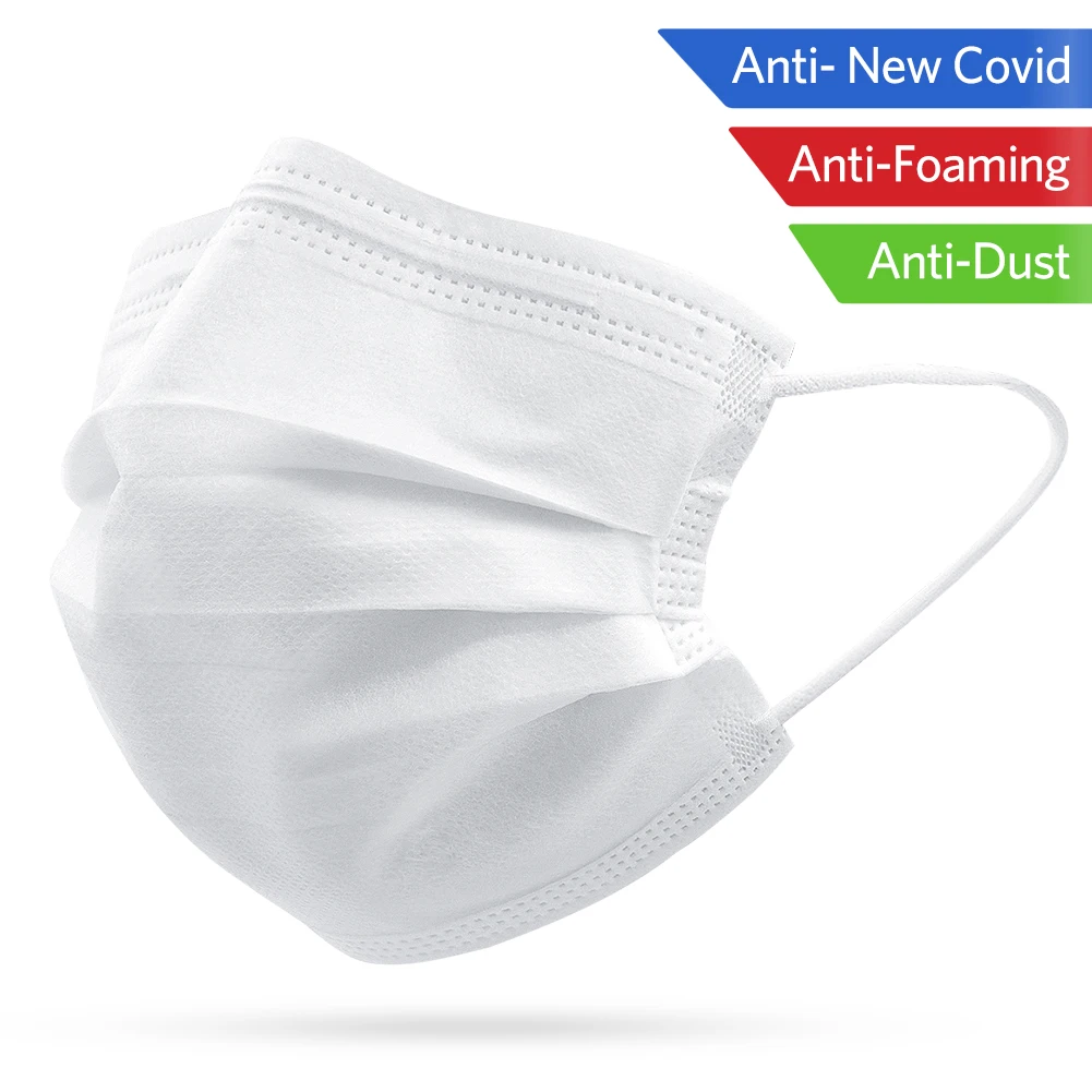 

10/50Pcs Masks Disposable Anti Dust/Mouth Face Mask 3 Layers Bacterial Mouth Earloop Anti Virus Epidemic Cover Face/Dust Masks