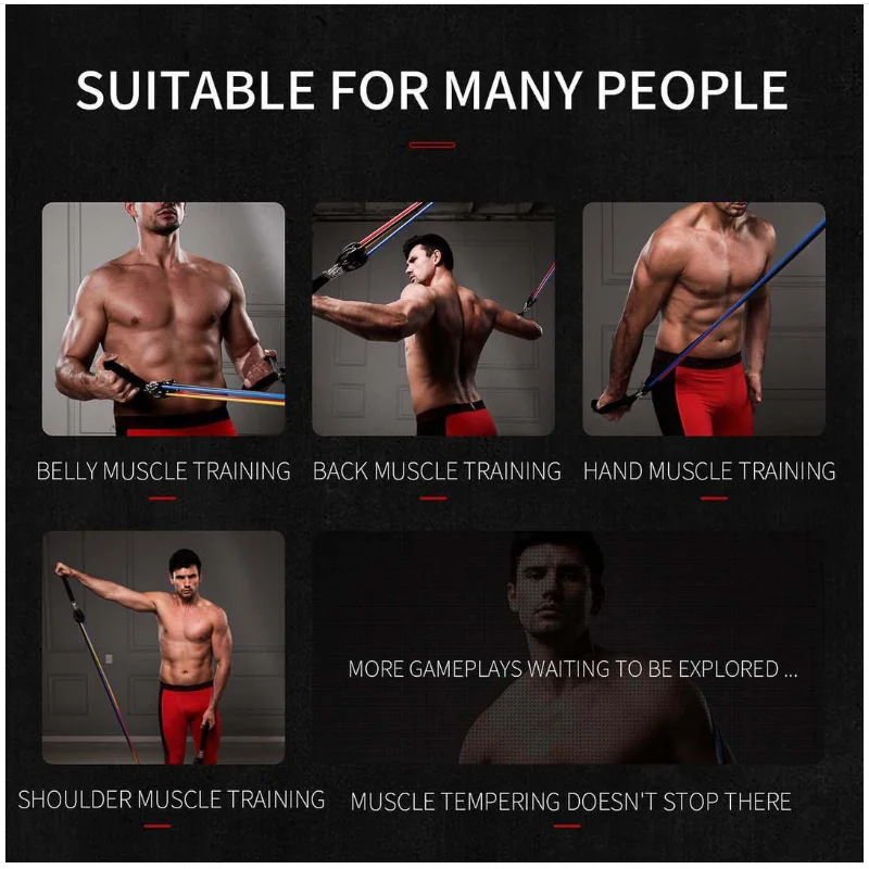 Латексные Эспандеры Tsang 11 шт./компл. тренировочные трубы для кроссфита и йоги