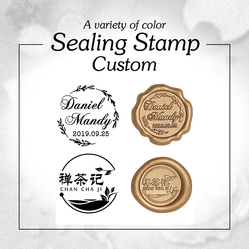 

Sealing seal adhesive wax seal the envelope standard wedding wedding invitation wax seal custom stamp