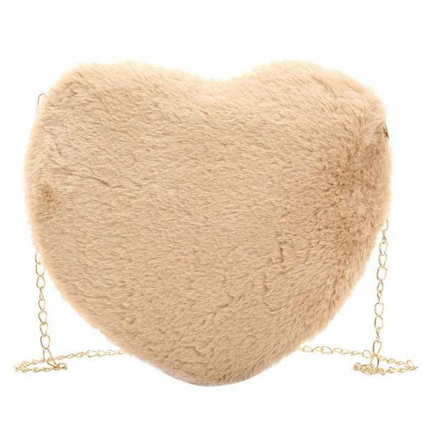 Роскошная сумка через плечо Bolsa Feminina, Женская мини вечерняя сумка на цепочке, дизайн в форме сердца, меховой клатч на плечо, Желейная сумка
