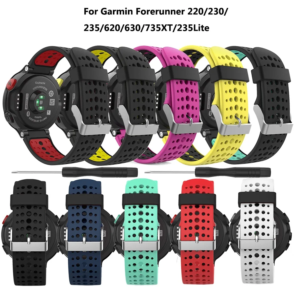 

Outdoor Wristband For Garmin Forerunner 735XT 735/220/230/235/620/630 Smart Watch Soft Silicone Strap Replacement Watch Band