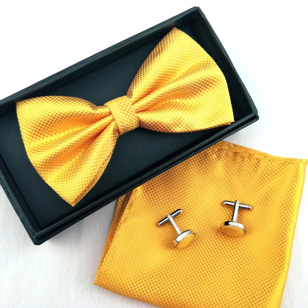 yellow clip on bow tie