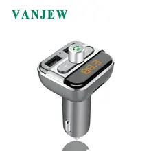 VANJEW BT20 Bluetooth fm-передатчик радио адаптер модулятор Автомобильный комплект 2 usb порта зарядное устройство аудио MP3 плеер передатчик громкой связи