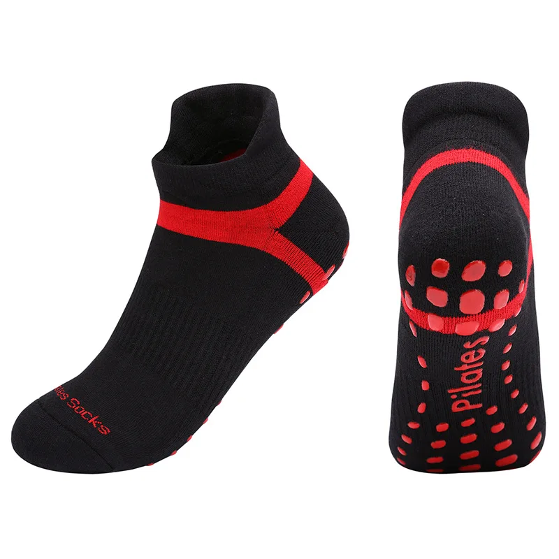 Plus Size Yoga Pilates Socks Women Men Sport Terry Cotton Anti-Slip  Compression Fitness Gym Dance Playground Floor Ankle Sock