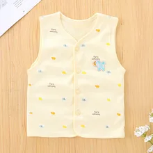 Joy Bear/Детский жилет из чистого хлопка на весну и осень; теплая одежда для новорожденных; одежда для малышей