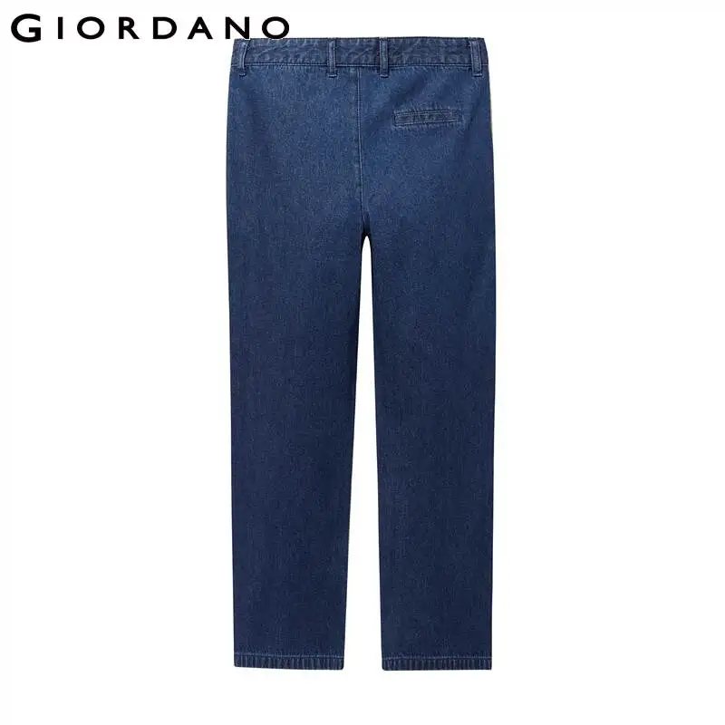 Giordano/женские джинсовые Джинсы средней высоты, широкие джинсы до щиколотки, хлопковые джинсы на молнии, повседневные джинсы Сальса Feminina 13429806