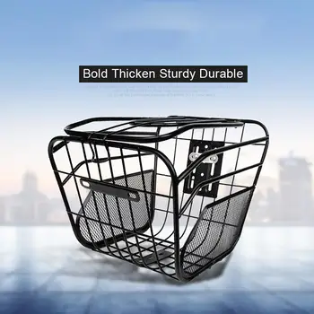 

Bicycle Storage Basket High Quality Durable Lightweight Heavy Load Large Capacity Lattice Bottom Bike Basket Riding Accessory