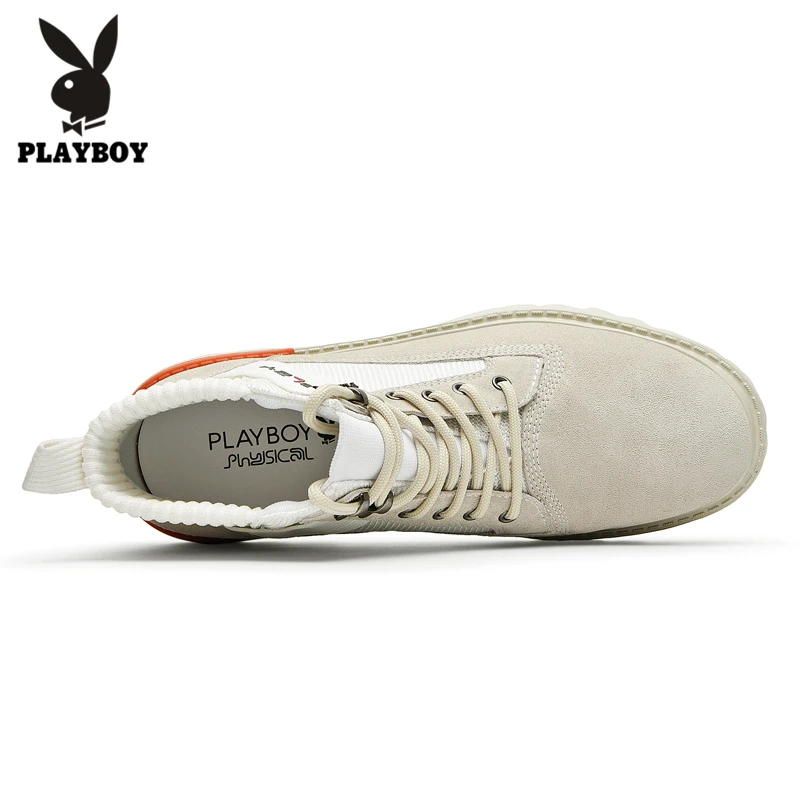 PLAYBOY/Новые мужские ботинки; повседневная обувь из высококачественной кожи; сезон осень-зима; рабочие ботинки в стиле ретро; обувь на платформе; водонепроницаемые ботинки