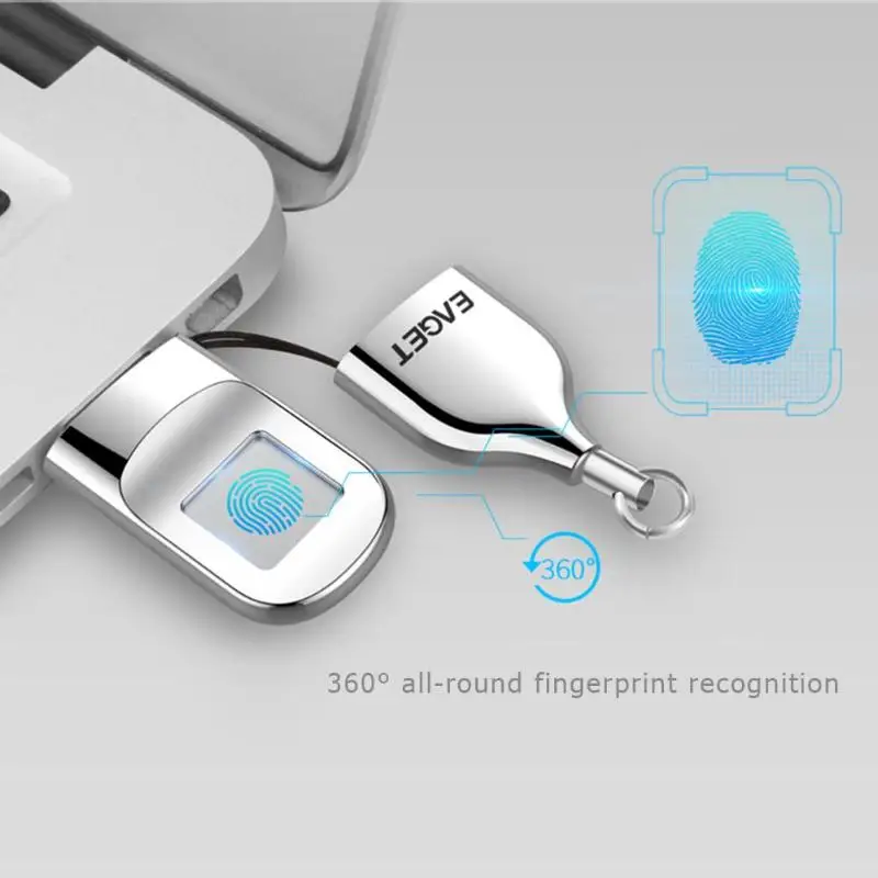 EAGET FU5 32/64 ГБ флеш-диск USB 2,0 Портативный распознавание отпечатка зашифрованный безопасности памяти usb-накопитель