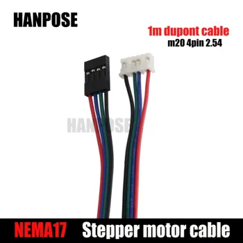 

Free shipping 1m dupont cable m20 4pin 2.54 4-lead Nema 17 Stepper Motor 3D printer CNC 42 motor