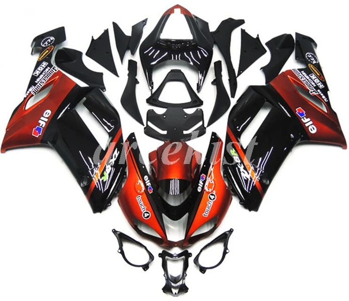 ABS мотоцикл Обтекатели наборы Подходит для Kawasaki Ninja ZX-6R ZX6R 2007 2008 07 08 636 пользовательские серебряные WEST