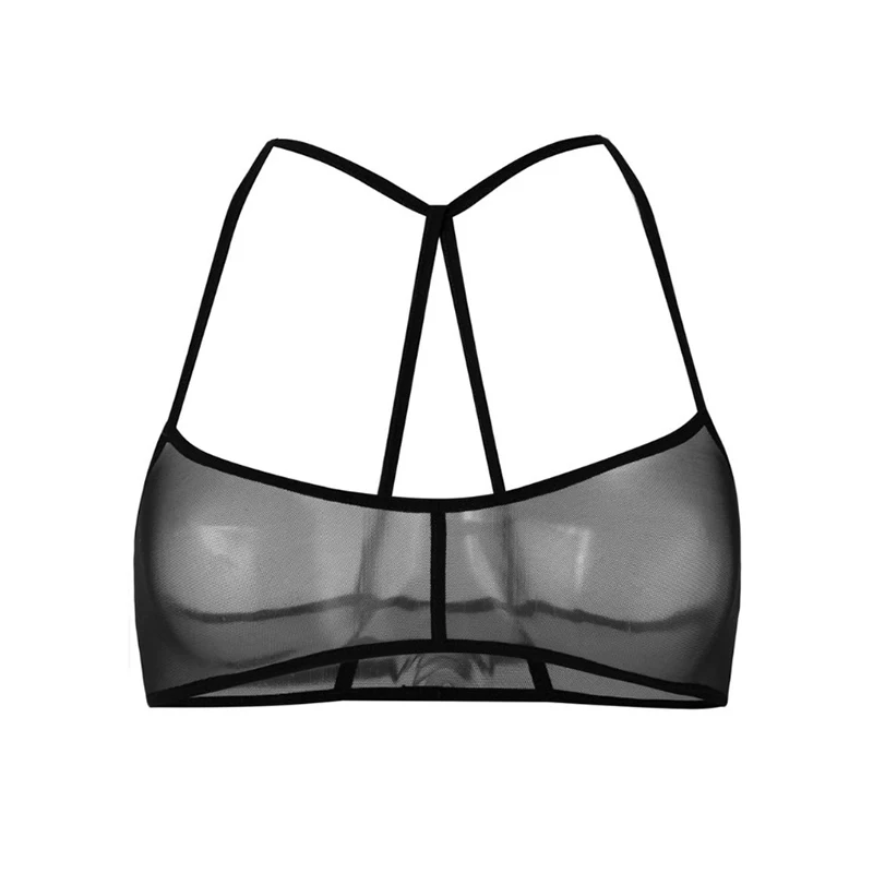 

BEFORW Solid Color One Piece Seamless Bras For Women Unlined Breathable Wireless Bralette Sexy Mesh Perspective Bra Lingerie