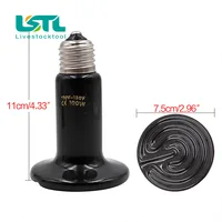 Ampoule chauffante en céramique pour Reptile, émetteur de chaleur à infrarouge, 2 pièces, 220V – 240V 4