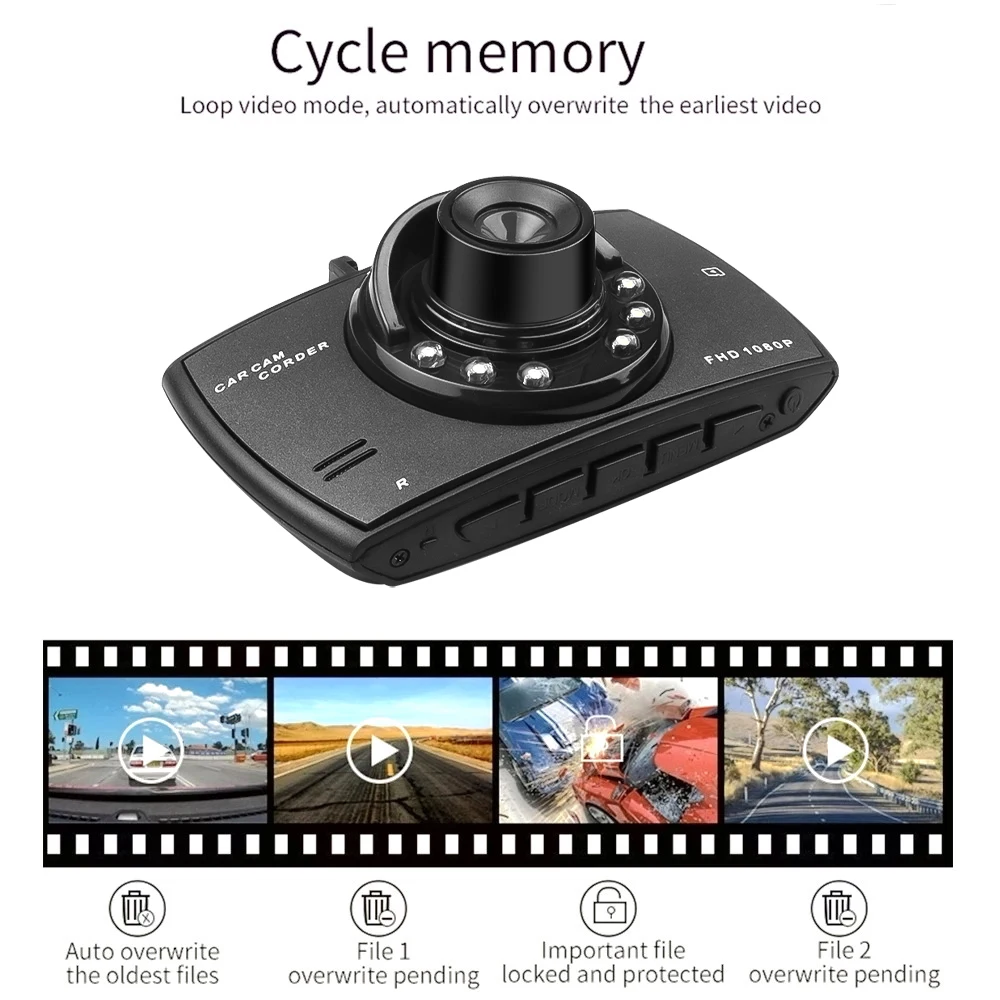 Car Dash Camera 1080P 120 Degree Wide Angle Car Camera 2.2 inch Driving Recorder For Driving Recording Car Detector bluetooth cctv camera