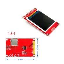 1.77 1.8 inch TFT LCD Module LCD Screen SPI serial 51 drivers 4 IO driver TFT Resolution 128*160 1.8 inch TFT interface