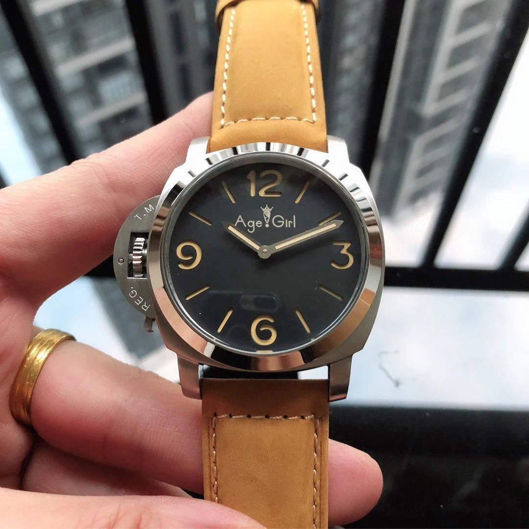 

Luxury Brand New Men Automatic Mechanical Sapphire Stainless Steel 1950 LEFT HANDED 3 DAYS ACCIAIO 47mm Brown Leather Watch