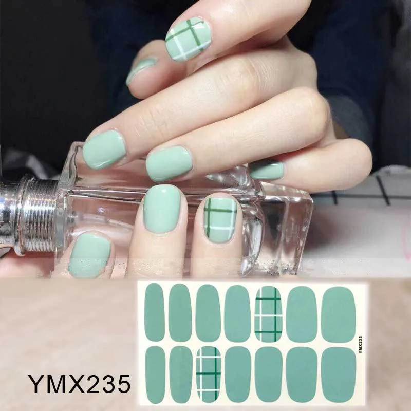 1 лист YMX248 кролик дизайн наклейки Корея Стили полное покрытие ногтей Обертывания DIY маникюр слайдер дизайн ногтей винилы наклейки-лак - Цвет: YMX235