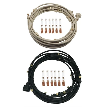 

CSS Water Misting Cooling System Kit Summer Sprinkler Brass Nozzle Outdoor Garden Park Plants Spray Hose Watering