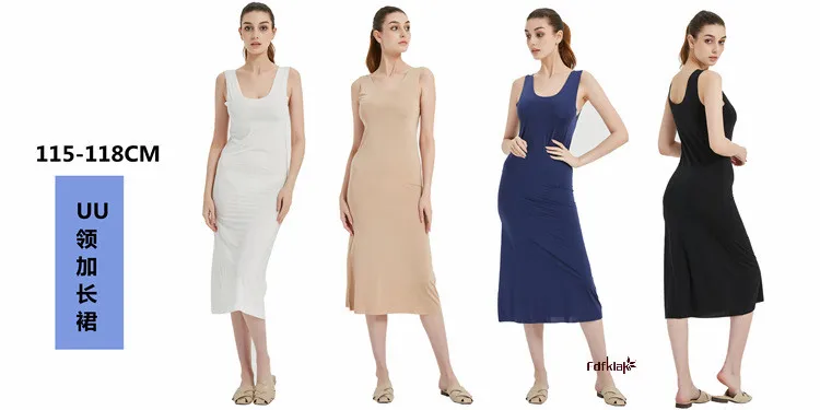 M-5XL Plus Size Nightgowns Women Sexy Ice Silk Nightdress Seamless Vest Long Dress Female Nightshirt Bottoming Shirt Robe Femme