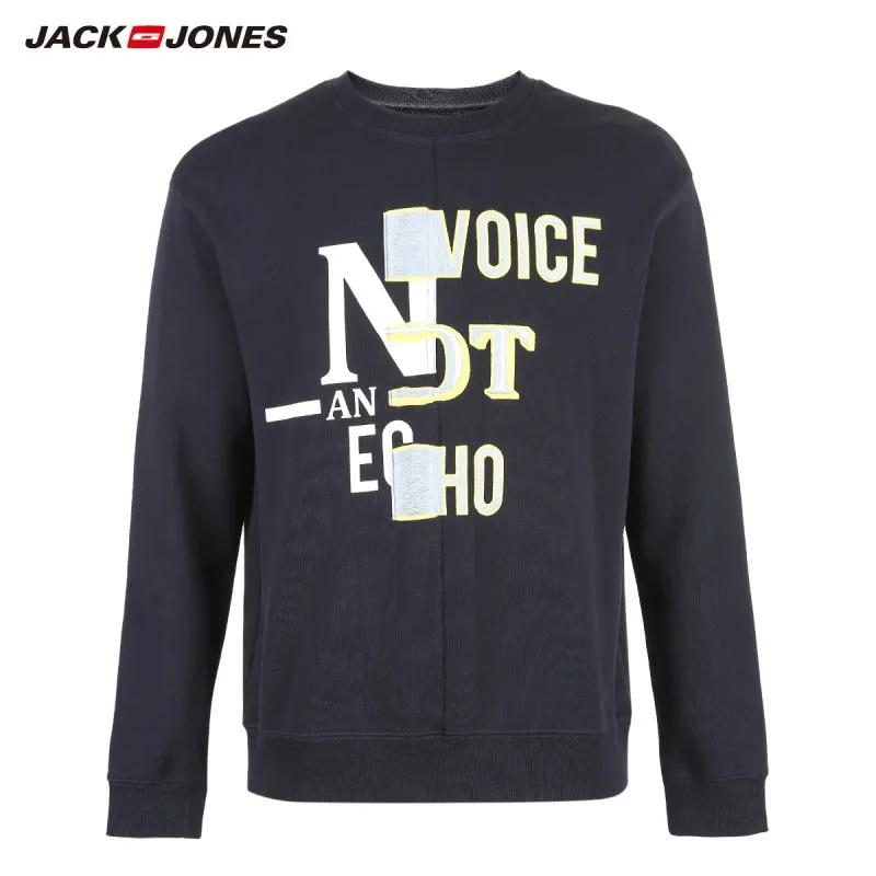 JackJones Мужской пуловер с вышитыми буквами Толстовка Топ Мужская одежда 219133529