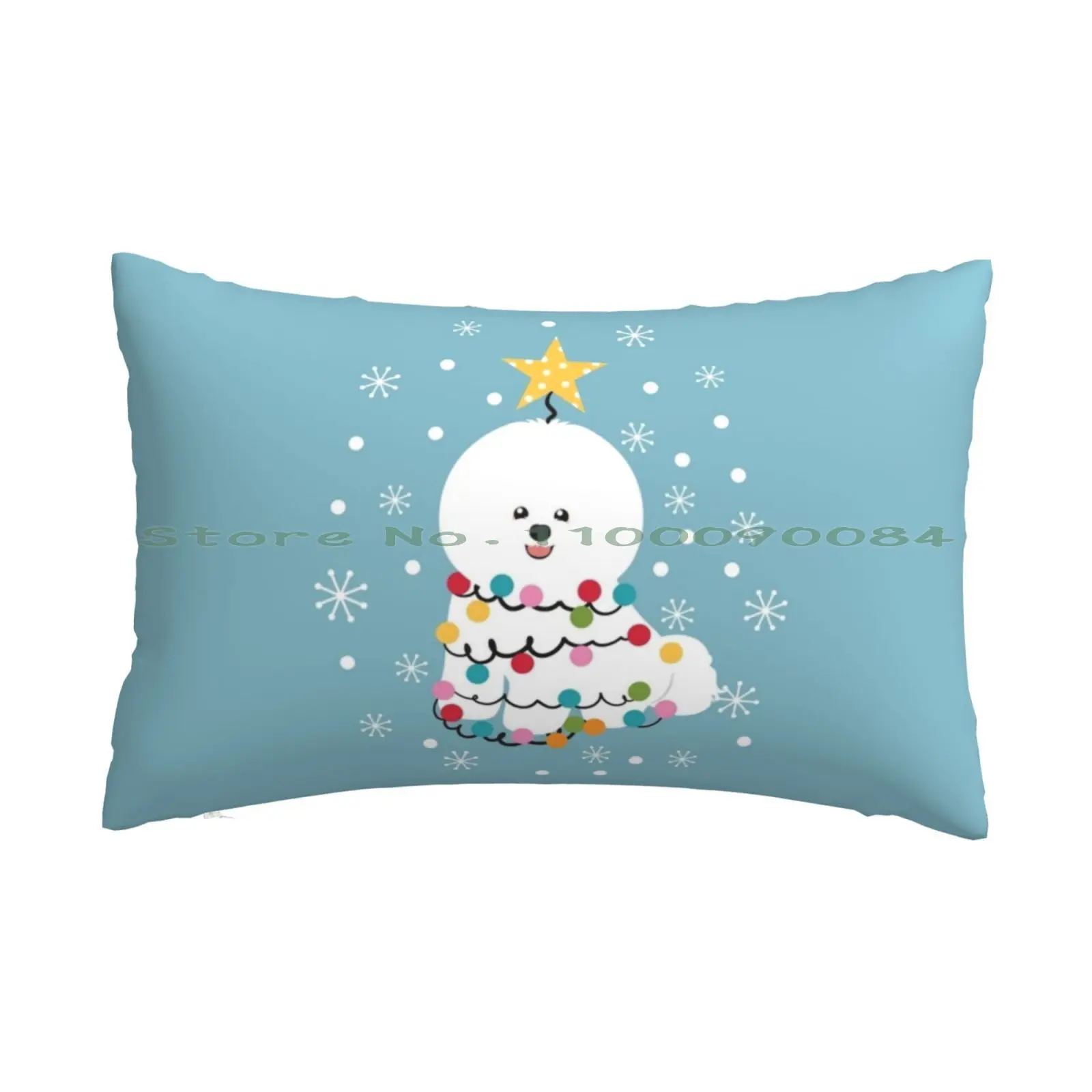 

Bichon Frise Christmas Tree Pillow Case 20x30 50*75 Sofa Bedroom Bichon Frise Christmas Bichon Frise Funny Cute Bichon Frise