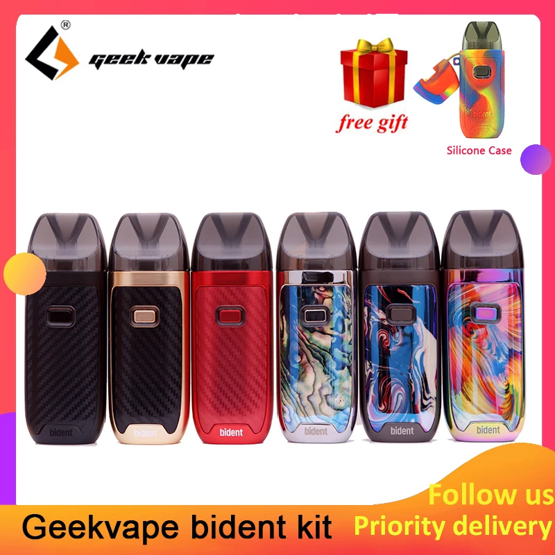

Original GeekVape Bident Kit with 950mAh Built-in Battery Dual Coil Pod System Kit MTL/DTL cartridge