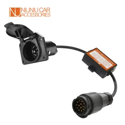 Adaptateur de convertisseur de câble léger, prise européenne à 7 broches, connecteur de remorque, accessoires de pièces de RV 