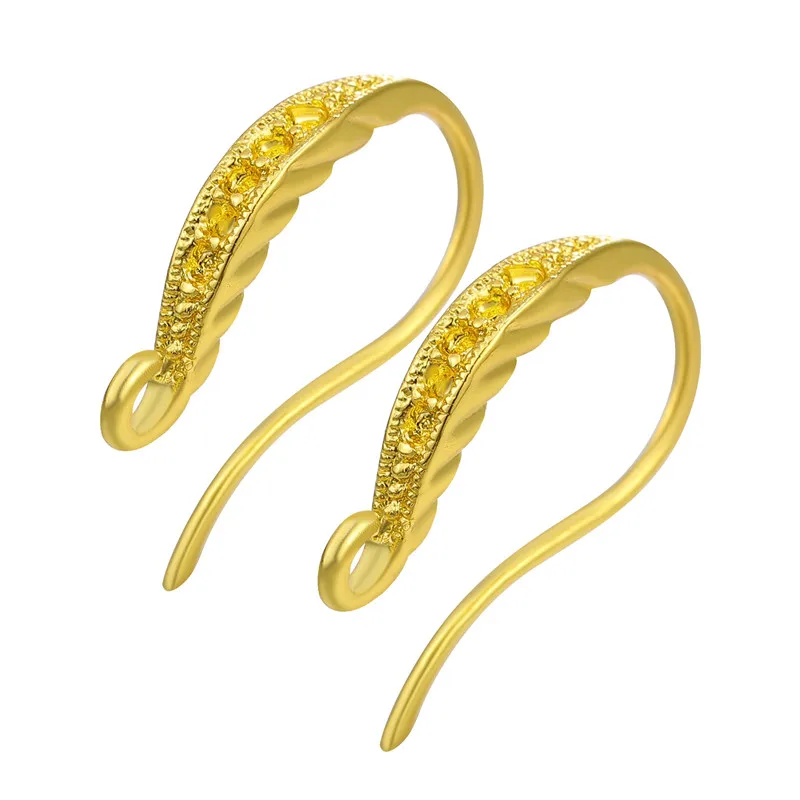 gold Поставки для сережек, изготовление украшений, 4 цвета, высокое качество, медь/латунь, металлические серьги, крючок, аксессуары для ушей - Цвет: gold