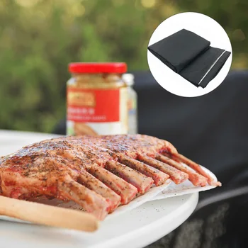 

1pc Fire Pit Cover Light Waterproof 210D Polyster PVC Coating Round Cover Black