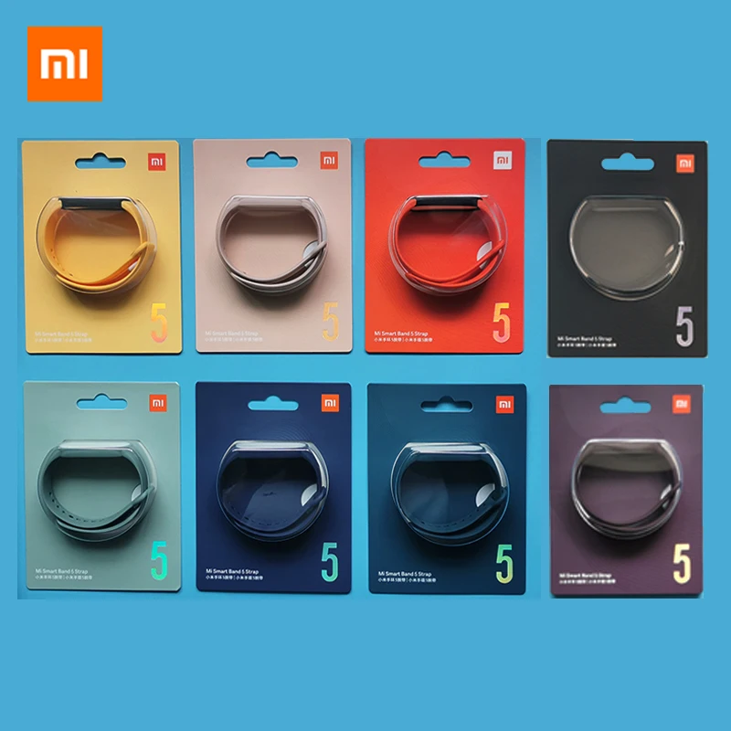 100% оригинальный силиконовый браслет Xiaomi mi band 5 желтый ремешок для браслета Mi Band