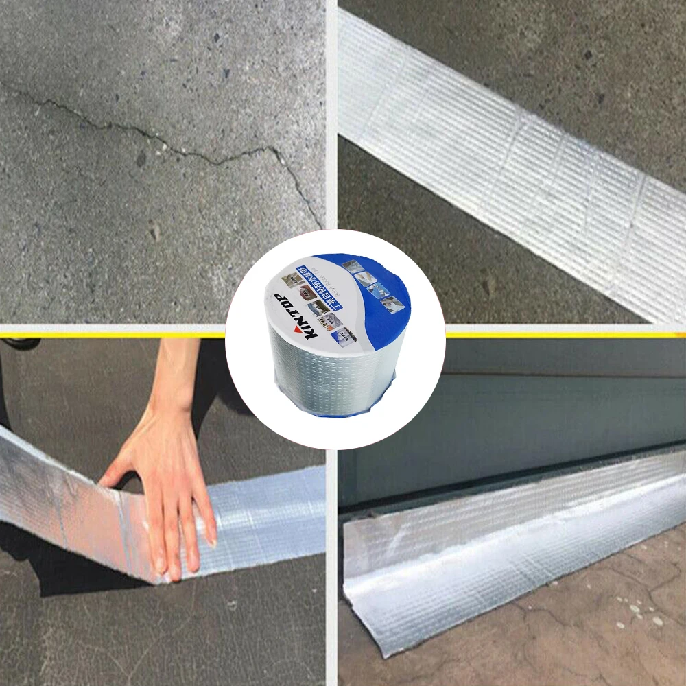 Super Fixed Waterproof Tape Aluminum Foil Butyl Rubber Tape Self Adhesive High Temperature Resistance Sticker For Roof Pipe 3